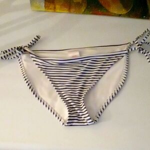 Xhilaration White and Blue Striped Bikini Swimwear
